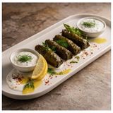 Prime Beyaz Seramik Sunum Tabağı Seti 6'lı Beyaz, Modern Minimalist Tasarım, Restoran ve Ev Kullanımı Için Ideal - Option-1 - 51R-Turuncu