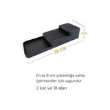 Prime Beylini 18'li Bıçak Standı Bıçaklık Tezgah Üstü Çekmece Içi Mutfak Düzenleyici Organizer Bıçak Düzenleyici - Kestane Akaju - Option-1