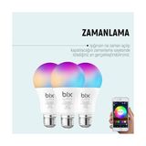 Prime Bix Sl-02 Çok Renkli 11W Rgb Wifi-Bluetooth Uzaktan Kontrollü Akıllı Ampul - 0,5 W - Altın