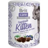 Prime Brit Care Superfruits Crunchy Snack, Süper Besinli (Hindistan Cevizi ve Yabanmersini), Tahılsız, Kıtır Yavru Kedi Ödülü, 100 G - 0,01 gr