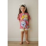 Prime Butik Girl Pup Power Minik Kalpli Kız Çocuk Şortlu Takım 2li - Bordo - 4 - 5 Yaş