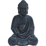 Prime Büyük Beyaz Yıkanmış Siyah Kil Buda Heykeli Masa Dekoru, 8" x 12" - 0 - Siyah - Option-1