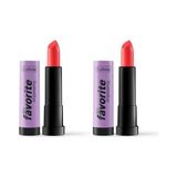 Prime Callista Lips Favorite Longwearing Lipstick Kalıcı Ruj 304 Tangerino, Pembe 2li Paket - Option-1