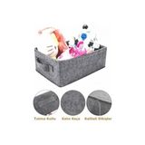 Prime Çamaşır Oyuncak Düzenleyici Keçe Sepet Organizer 38X25X13 cm - Option-1 - 0 Siyah