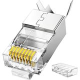 Prime Cat7 10 Gigabit Metal Ethernet Konnektörü Altın Kaplama Korumalı 25 Adet - 0 - Siyah - Option-1