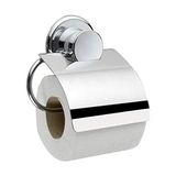 Prime Çelik Ayna Kapaklı Tuvalet Kağıtlık Paslanmaz Çelik Wc Kağıtlığı, Vidasız Kendinden Yapışkanlı Tuvalet Kağıdı Askısı, KROM-817 - 000-Siyah
