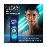 Prime Clear Men 3 In 1 Şampuan & Duş Jeli Ferahlatıcı Mentol Etkisi Saç Yüz Vücut Için 350 ml