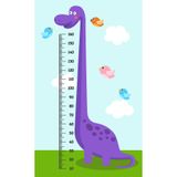 PRİME Concept Sevimli Dinozor Çocuk Boy Ölçer,10-160 cm kendinden yapışkanlı teknparça