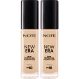 Prime Cosmetics New Era Skin Protecting 110 Soft Ivory Nemlendirici Etkili Spf 50 Hyaluronik Asitli Fondöten (2 Paketi) - Option-1