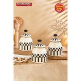 Prime Cream 3'lü Emaye Baharatlık - 1 lt - Krem