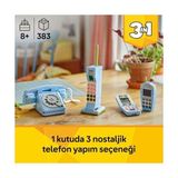 Prime Creator 3'ü 1 Arada Retro Telefon 31174 – 8 Yaş ve Üzeri Çocuklar Için 1980'LER Veya 2000'LER Modeli Olarak Inşa Edilebilen Nostaljik Oyuncak Yapım Seti, Eğlenceli Hediye Fikri (383 Parça) - 0 - Siyah