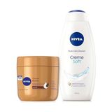 Prime Creme Soft Kremsi Dokunuş Duş Jeli 750ML ve Cocoa Butter Nemlendirici Vücut Bakım Kremi 400ML - Option-1