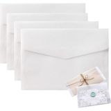 Prime Davetiye Zarfları, 50 Adet 12.5X17.5 cm Pencere Zarflar, Beyaz Yarı Saydam Düğün Zarfı, Parti ve Doğum Günü Davetiyeleri Için, Kartpostal ve Tebrik Kartı Zarfları - -- - Option-1