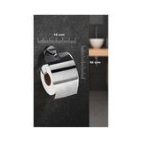 Prime Delmeye Son Yapışkanlı Tuvalet Kağıtlığı Wc Kağıtlık Tutucu Krom YK-703 - 000-Siyah