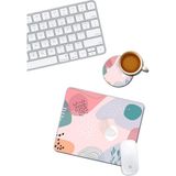 Prime Desenli Mouse Pad ve Bardak Altlığı Set - Option-1 - 0002 - Beyaz