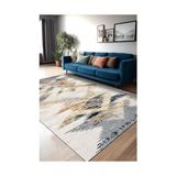 Prime Dizayn Adelte Modern Desenli Şönil Pamuk Tabanlı Yıkanabilir Kaymaz Antibakteriyel Salon Halısı 80X200 - 00 Beyaz - Option-1