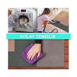 Prime Dizayn Fobcolors Kadife Pamuk Tabanlı Yıkanabilen Kaydırmaz Antibakteriyel Salon Halısı 200X300 - 374-Yeşil