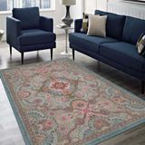 Prime Dizayn Jimmy Kadife Pamuk Tabanlı Yıkanabilen Kaydırmaz Antibakteriyel Salon Halısı 60X240 - 374-Yeşil