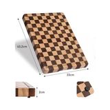 Prime Doğal Akasya Ahşap Kesme Tahtası 43X33 cm – Kaydırmaz Tabanlı, Profesyonel Servis & Sunum Tahtası - Kestane Akaju - Option-1