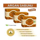 Prime Doğal Argan Sabunu 140 gr x 3 Adet - Tüm Cilt Tipleri Için - Nemlendirici ve Besleyici Etki - Option-1