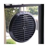 Prime Doğalgaz Havalandırma Yuvarlak Mutfak Cam Menfezi Siyah 18 cm Hava Akış Kanalı Güvenlik Gaz Kaçağı