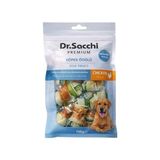 Prime Dr.sacchi Premium Tavuk Sargılı Çift Renkli Sığır Derisi Düğüm Kemik Tahılsız Köpek Ödülü 2“ 13-15 gr 8'li - Option-1