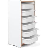 Prime Dükkan 6 Çekmeceli Çocuk Oyuncak ve Aktivite Dolabı,beyaz-Beyaz 18MM Mdf