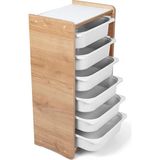 Prime Dükkan 6 Çekmeceli Çocuk Oyuncak ve Aktivite Dolabı,ceviz-Beyaz 18MM Mdf - Ceviz - Beyaz