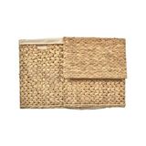 Prime El Yapımı Doğal Hasır Katlanabilir Kirli Çamaşır Sepeti, Modern Desenli Çamaşır Sepeti, Katlananır Yer Kaplamayan Kirli Çamaşır Sepeti (44X34CMYÜKSEKLIK 54CM)