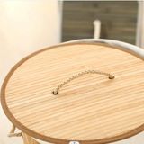 Prime El Yapımı Hasır Katlanır Çamaşır Sepeti Yuvarlak 55 Litre (35CM*35CM*61CM), Doğal Malzemeden Üretilmiş Çamaşırlık (Naturel) - Option-1 - 0 Siyah