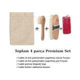 Prime ELDIONE%100 At Kılı Vucüt Bakım Fırçası, Yüz Fırçası, Topuk (Ponza) Taşı ve Kese, Kuru Fırçalama, Selülit/varis/kırışık Giderici, Hücre Yenileme, Gençleştirici Sıkılaştırıcı, Doğal Peeling, (4 Adet) - 000-Siyah