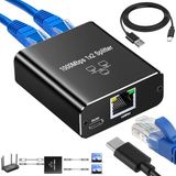 Prime Ethernet Splitter 1 Ila 2, Gigabit Ağ Bölücü, Lan Internet Bölücü, Bilgisayar, Anahtar, Yönlendirici, Adsl, Set Üstü Kutu, Dijital Tv (Aynı Anda Çalışıyor Için Laı Splitter) - 0 - Siyah - Option-1