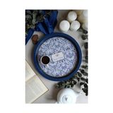 Prime EVLE-EE197-7N Azulejos Desenli Yuvarlak Tepsi 32 cm (Azulejos) - Kestane Akaju - Option-1