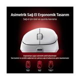 Prime Evnıa Serisi SPK9418 Kablosuz Bluetooth Dual Mod 12000DPI 6 Tuşlu Optik Oyuncu Mouse (Beyaz)