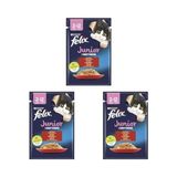 Prime Felix Yaş Kedi Maması, Sığır Etli, Yavru Kedi, 85 G 3lü Paket - 0,01 gr