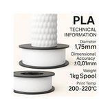 Prime Filetto Pla+ Filament 1.75MM 1 kg - Beyaz - Option-1
