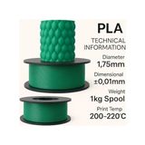 Prime Filetto Pla+ Filament 1.75MM 1 kg - Yeşil - Option-1