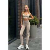 Prime FIT - Bej Yüksek Bel Seamless Push-Up Toparlayıcı Tayt