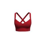 Prime FIT - Kırmızı Çapraz Askılı Destekli Seamless Bra Sporcu Sütyeni (Kırmızı, L)