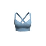 Prime FIT - Mavi Çapraz Askılı Destekli Seamless Bra Sporcu Sütyeni (Mavi, M)