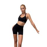 Prime FIT - Siyah Yüksek Bel Seamless Push-Up Toparlayıcı Şort Tayt (Siyah, XS)