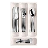 Prime Flexispace 899410 Mutfak Gereçleri Için Çekmece Düzenleyici, Plastik, Beyaz, 37 x 22,2 x 4,5 cm - Çok Renkli