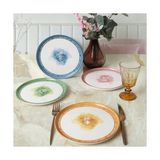 Prime Flowers Mottolu Pasta Tabağı 22 cm 4 Adet 22804-05 - 0,5 L