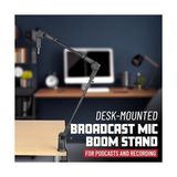Prime Frameworks Ince Profil Masaüstü Mikrofon Standı Yayınlar, Podcast'ler, Içerik Oluşturma, Canlı Yayın ve Benzer Uygulamalar Için Boom Kolu (GFWMICBCBM0500) - 001-Renkli