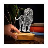 Prime Geometrik Aslan Tasarımlı 3D LED Gece Lambası