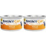 Prime Gimcat Shinycat Konserve Yaş Kedi Maması, Yavru Tavuklu, 70 G (2 Paketi) - 0,75 kg