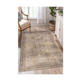 Prime Glodeni Desenli Şönil Pamuk Tabanlı Yıkanabilir Kaymaz Antibakteriyel Salon Halısı 100X300 - 374-Yeşil