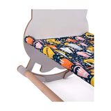 Prime Gobypet Ahşap Sallanan Kedi Beşiği – Sevimli Kedi Figürlü, Minderli, Dekoratif Dinlenme Yatağı (Lacivert) - 001-Renkli - 100 x 100 cm