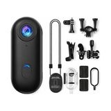 Prime Göğüse Takılabilir Mıknatıslı Kolyeli 1080P Mini Geniş Açı Aksiyon Kamera | Hafif ve Kompakt Tasarım | Spor, Koşu,, Günlük Kullanım Için Pov Kayıt Kamerası- Kask Kamera (Siyah) - Option-1