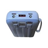 Prime H28 10000 Mh Pd 20W ve USB 22.5W Fast Hızlı Şarj Dahili Type C ve Lightning Kablolu Dünya Standartlarına Uygun Polymer Batarya Birebir Amper LCD Göstergeli Powerbank - Option-1